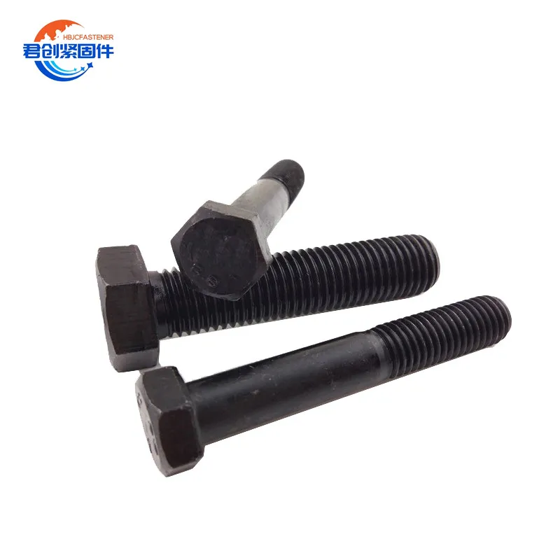 M10 M12 Carbon Steel SS304 ASTM A325 A196 B7 Class 4.8 8.8 10.9 12.9 Black Oxide Zinc DIN933 DIN931 Standard M3 Thread Hex Bolt