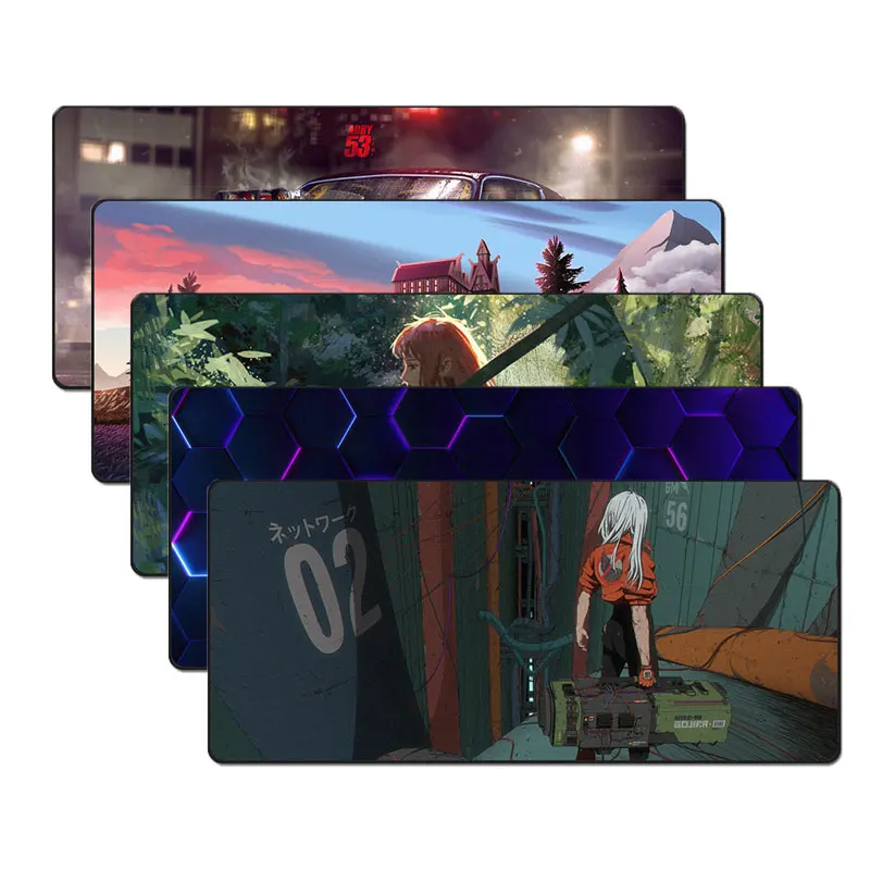 Large Size Custom Logo Printed Mouse Pad Gaming Desk Mat anti-slip Rubber Sublimation Mousepad