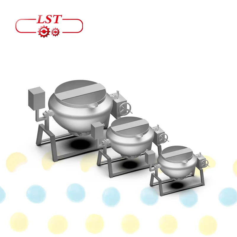 LST Small 20/50L gummy jelly mixer machine sugar syrup cooking pot for store use sugar cooking machine PLC