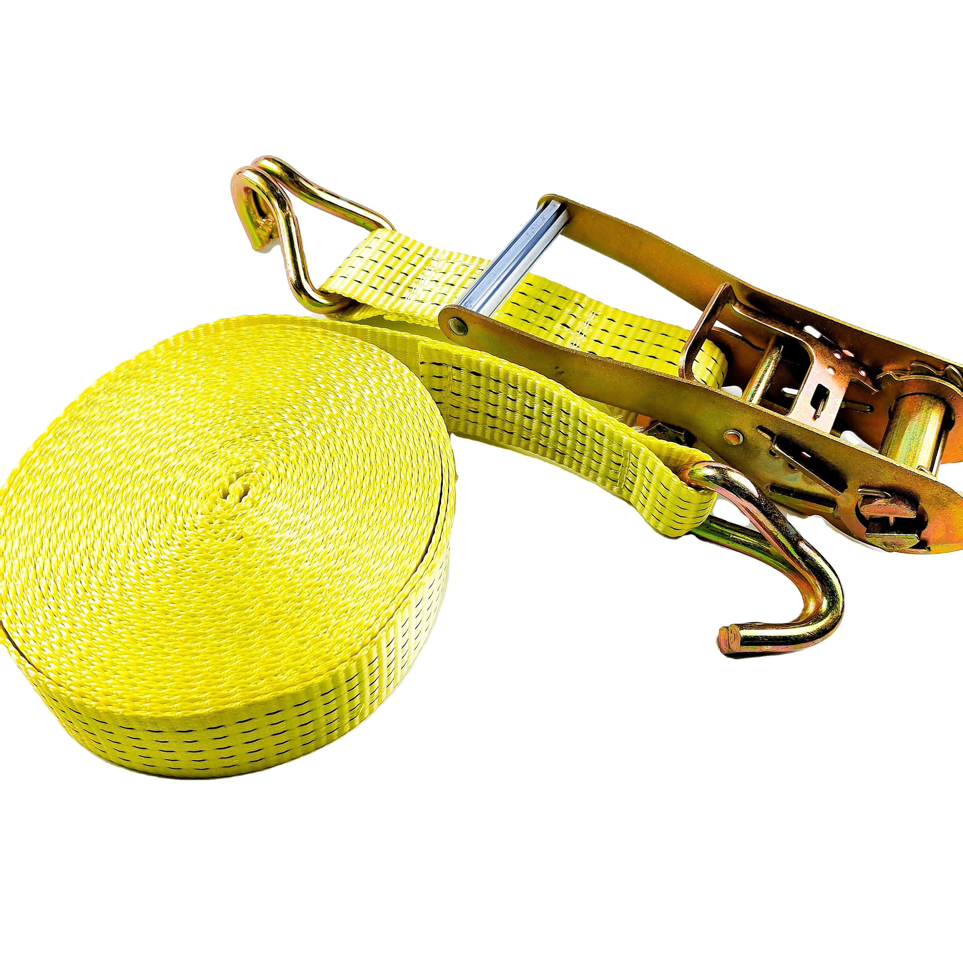 Heavy Duty 10m Polyester Lashing Strap with J Hook 2 Year Warranty Ratchet Tie down for Cargo Control Transporter Certified GS