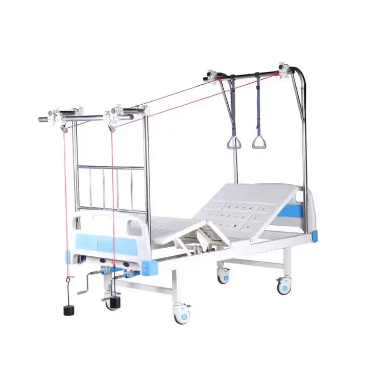 Steel Frame Adjustable Promotion Price Orthopaedics Hospital Bed Medical Multifunctional Lumbar Traction Bed