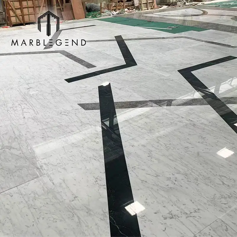 Полированная белая мраморная плита из натурального мрамора