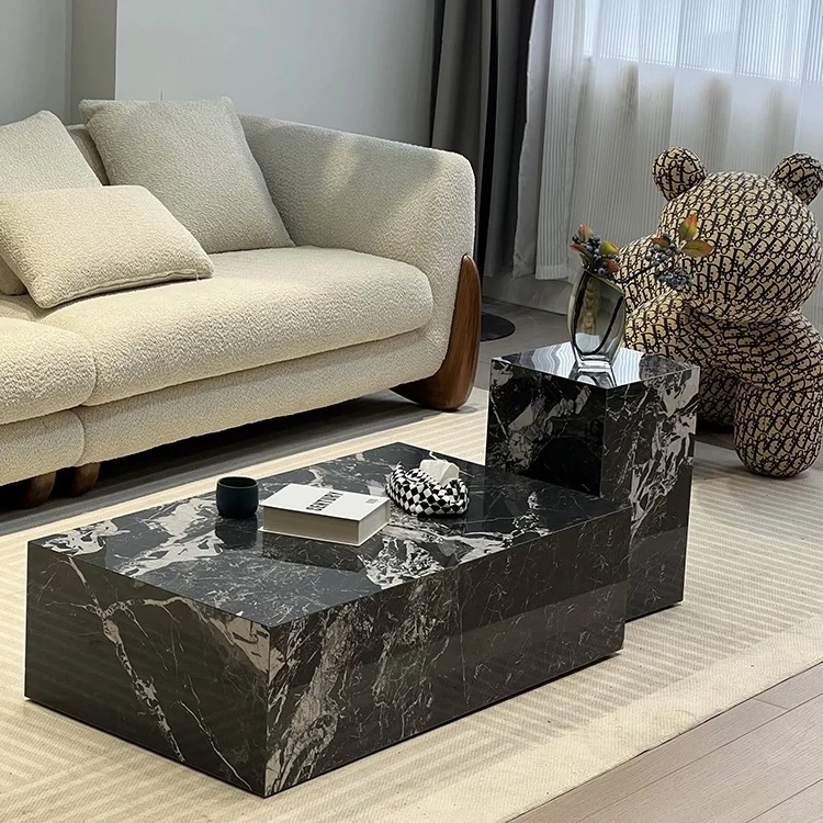 Luxury Natural Marble Stone Coffee Table for Living Room Home Decor Bulgaris Sofa Table