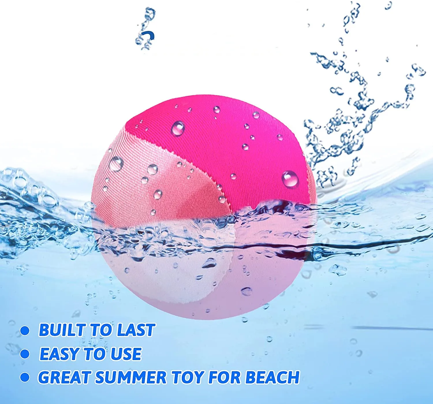 Hot Selling Good Quality Soft Toy Splash Rubber Water Ball Grip Skim Beach Water Skipping Bouncing Ball For Sale