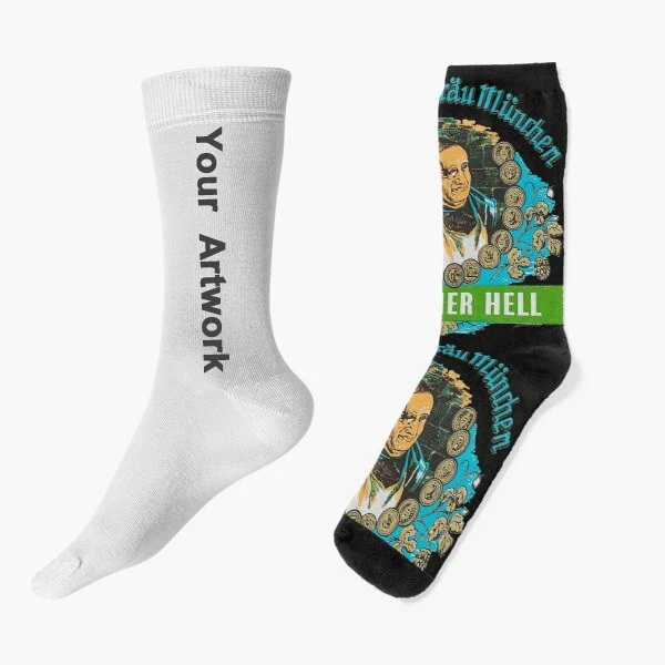 printed Jacquard fashion mens socks Socks manufacturer custom men crew cotton sport socks