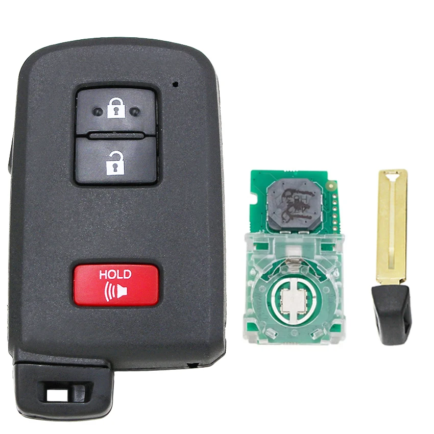 2+1/3 Button FSK 315MHz 88 Chip Keyless-Go Smart Remote Key For Toyota Prius C Prius V RAV4 Board 0020 FCC ID: HYQ14FBA TOY12