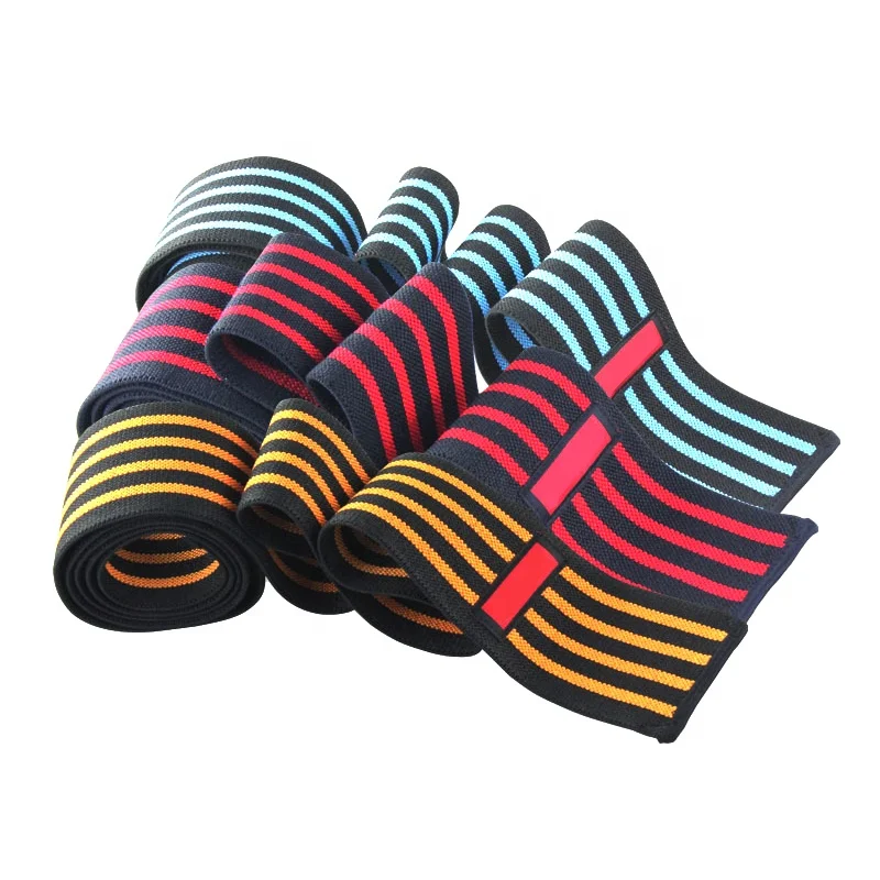 Nylon Knee Wraps Elastic Knee Bandage For Powerlifting Squatting