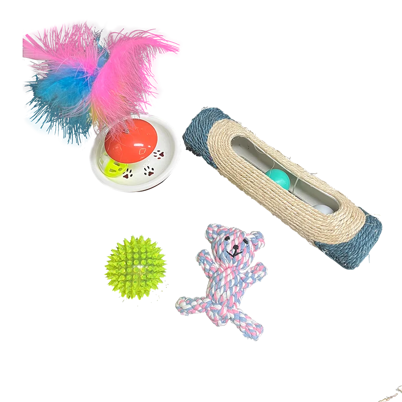 2021 Funny Handmade Cat Toys Set Training Interactive Dog Chew Molars Sound Toys Pet Toy For Teeth Cleaning