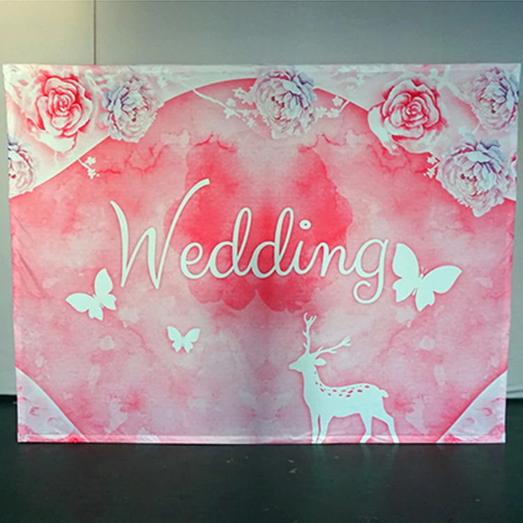 Quick Display Indoor Outdoor Foldable Pop Up banner stand Tension Fabric Banner Stand backdrop stand
