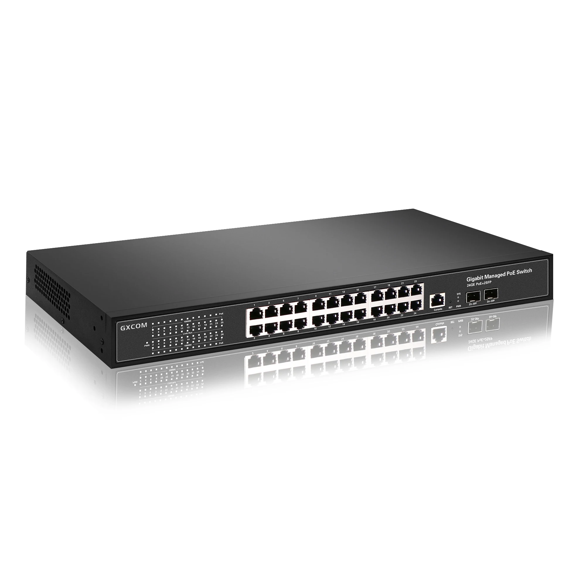  24 PoE + порт стоечный пожизненная защиты gigabit Ethernet Смарт L2 управляемый Pro коммутатор питания через с 2 по восходящей линии для программирования в производственных