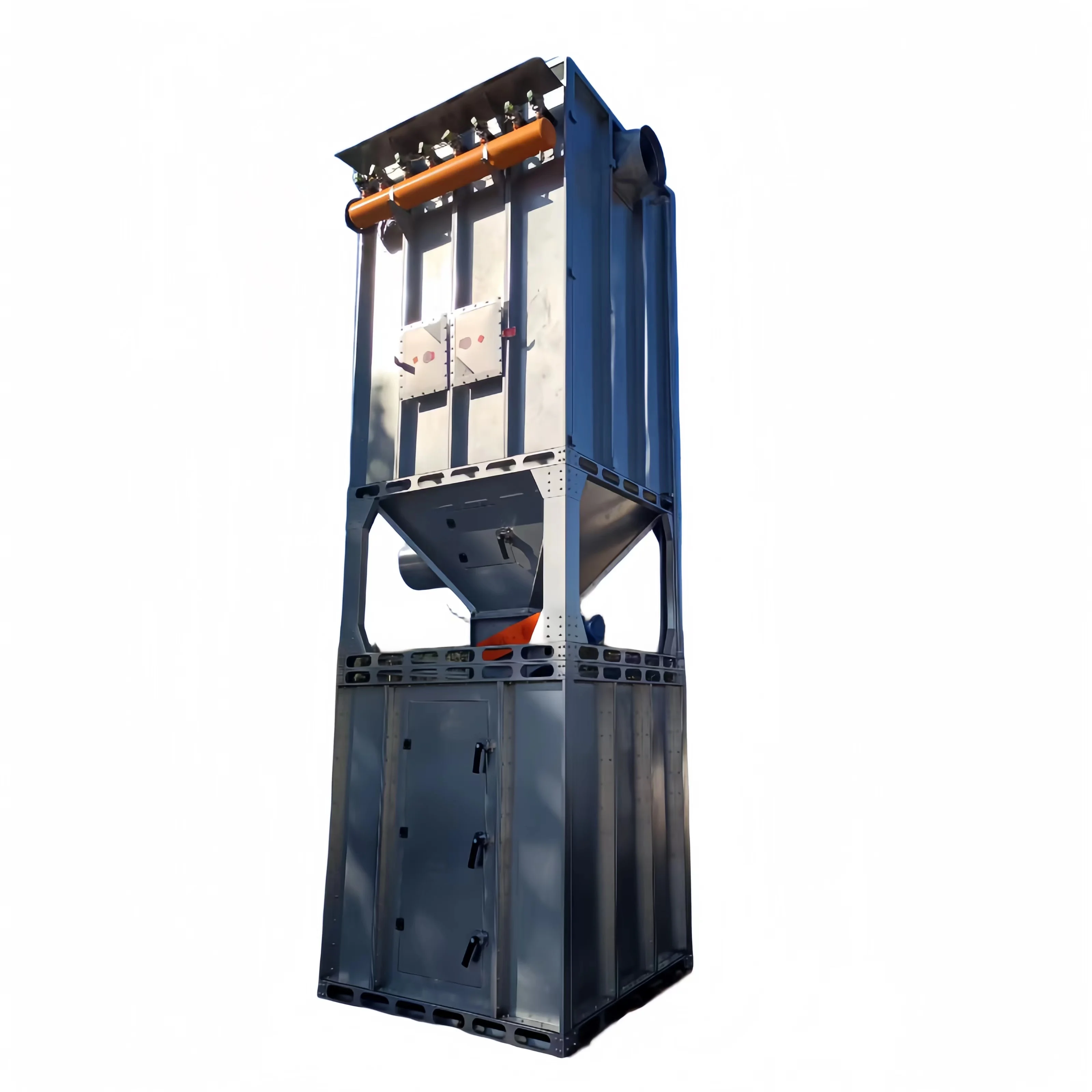 Cylinder dust collector pulse automatic ash discharge type flue gas filtration