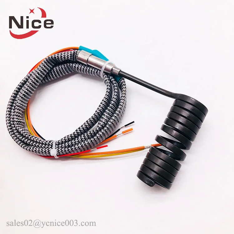 spring coil heater hot runner heater with stainless steel flexible cable