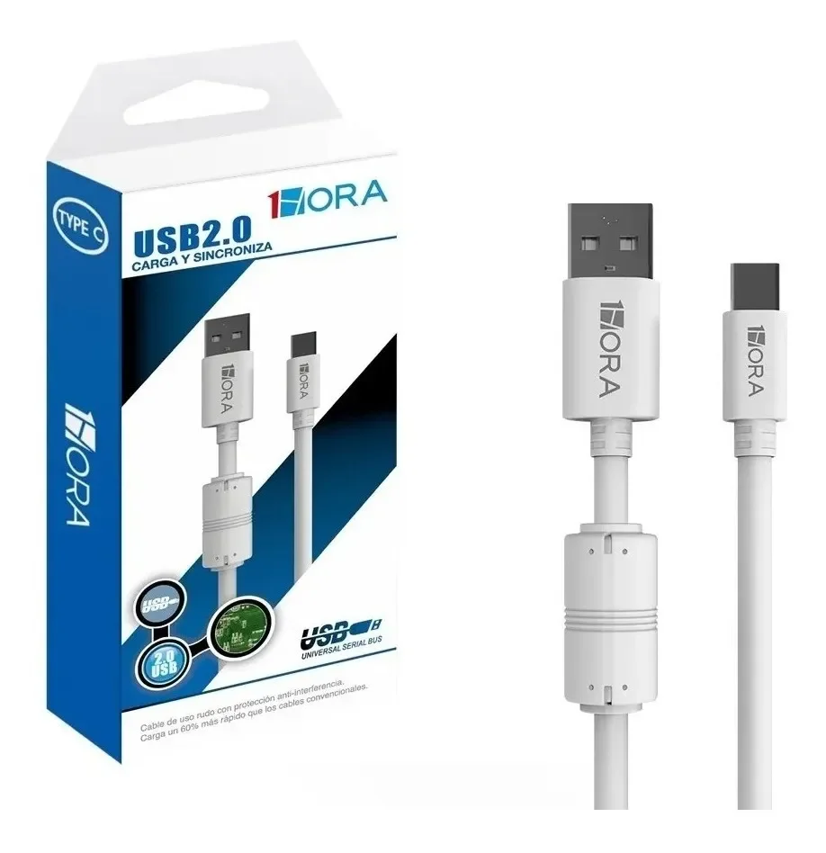 1HORA USB 2.0 Type C Cable  Fast Charge Cables Usb To Type c Android Usb C Fast Charger 1.5M Cable