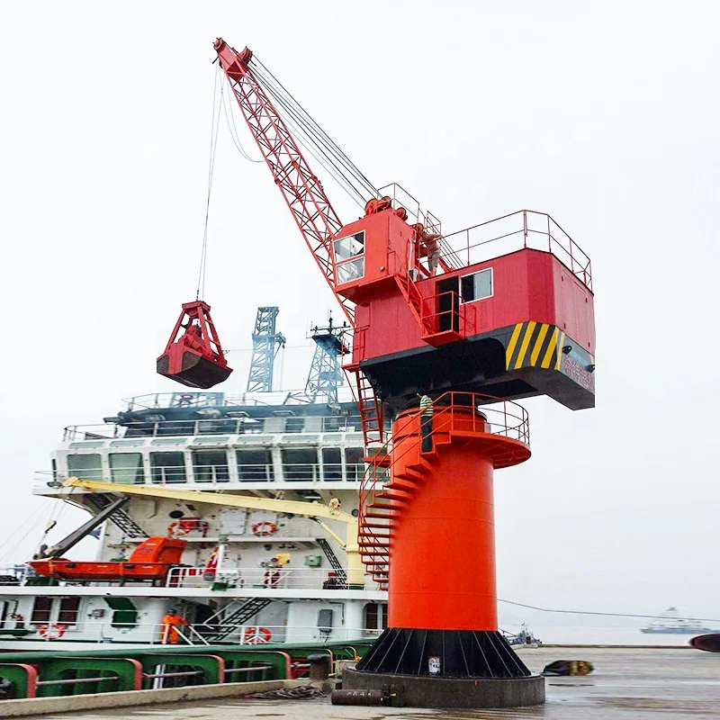20t-80ton Port jib crane offshore pedestal level luffing portal crane