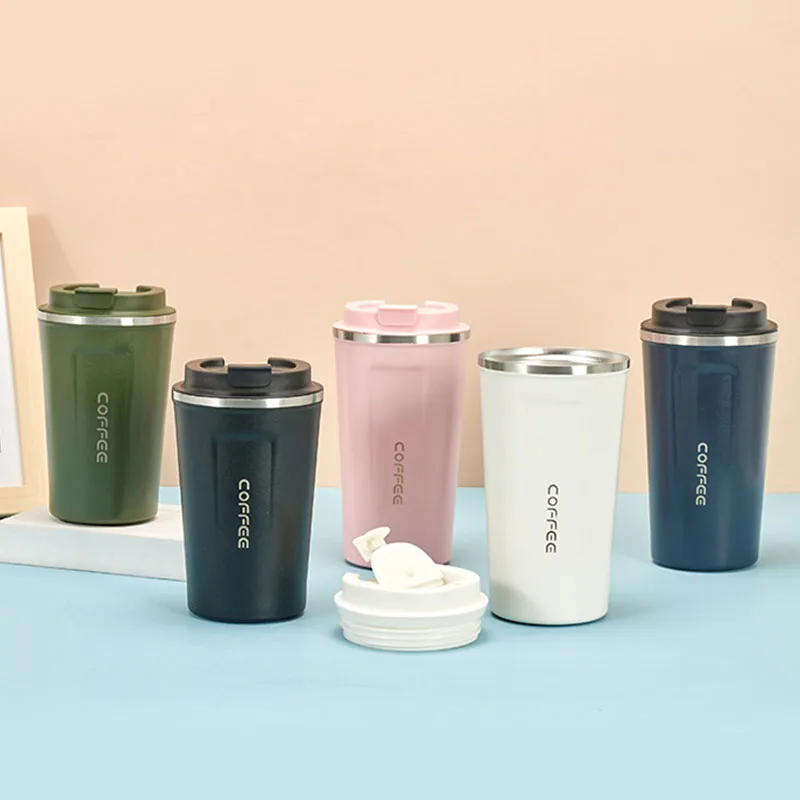 2024 Hot Selling Custom Insulated Travel Coffee Mug Cup 13 oz 17oz Double Wall Stainless Steel Wine Glass Tumbler With Lid