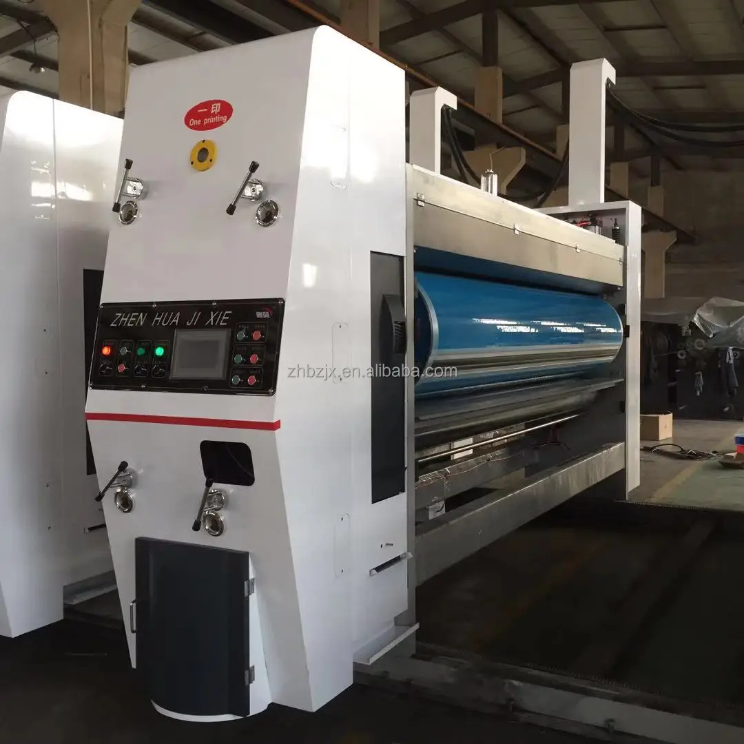 ZH SYKM Automatic Carton Box Making Machine 4 Colors Flexo Corrugated Automatic Printing Slotting And Die Cutting Machine