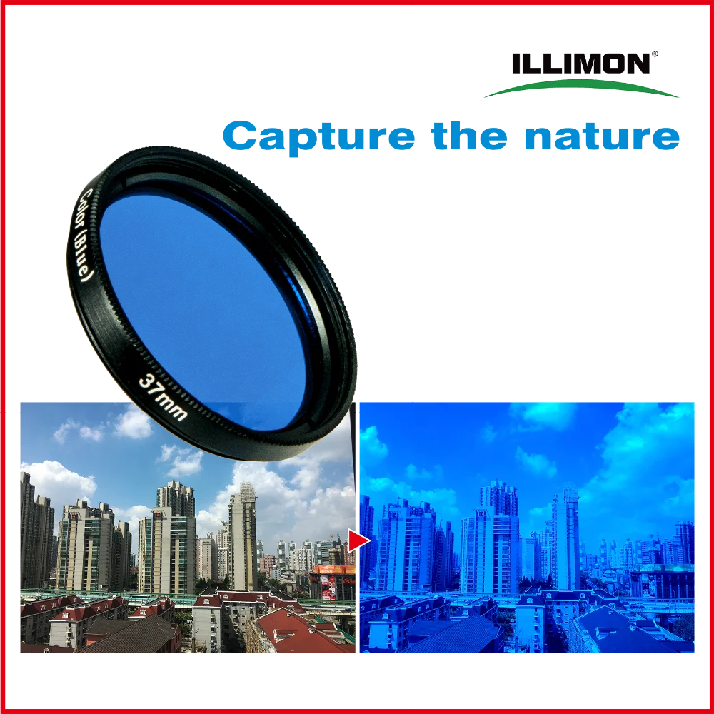 ILLIMON 37mm Optical Filters For Projector Different Sizes Of Flashlight Color Filter