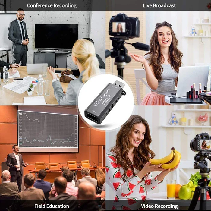 Doonjiey  high speed 4k 60hz hdmi to usb 2.0 video capture card for game record live streaming broadcast capture card