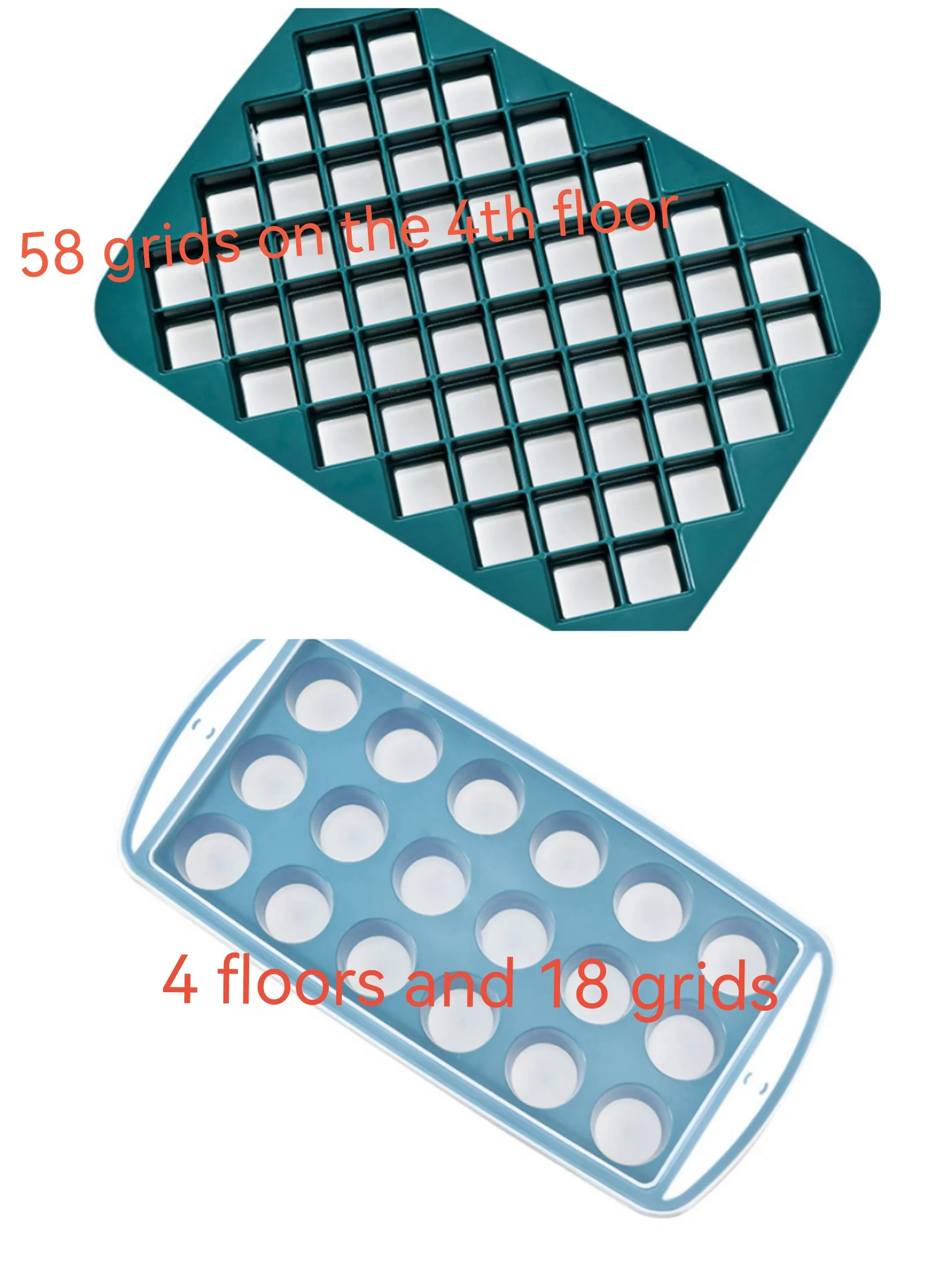 Household pressing silica gel ice cube mould ice storage box food grade ice grid maker