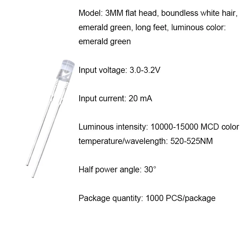 Custom 3v 6v 12v Pre Wired White Green Bicolor Uv 365nm 395nm Ir Mini Rgb Dip Led Diodes Light 2mm 8mm 10mm 3mm 5mm dip Led