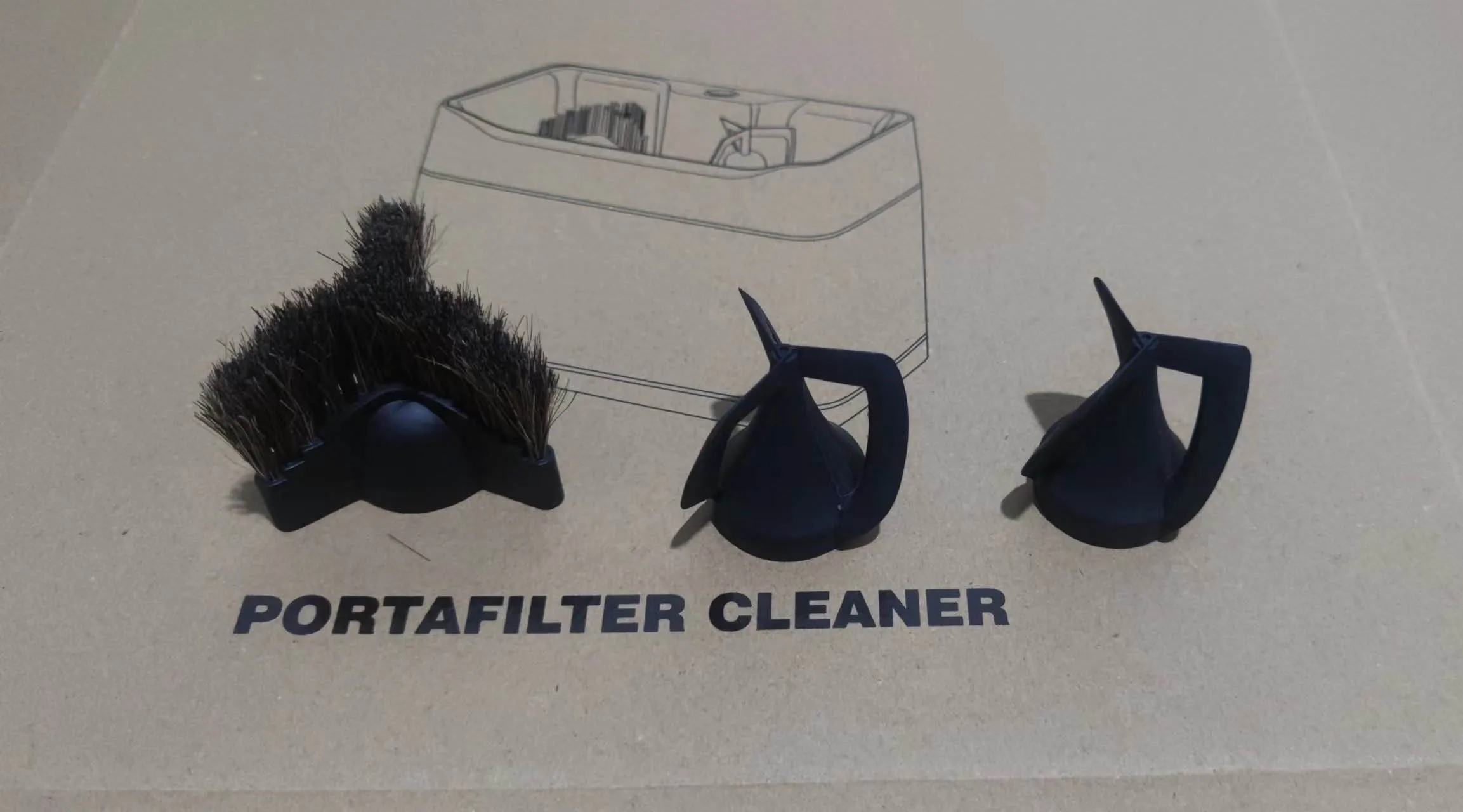 Gepu Professional Commercial Coffee Knock Box Machine Electric Coffee Portafilter Cleaner