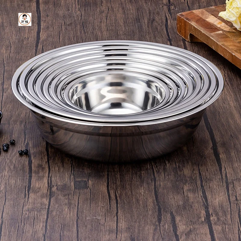 
Wholesale Household Stainless Steel Soup Pot Non Magnetic Prevent Scalding Round Basin 