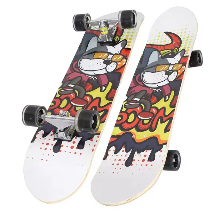 china manufacturer 7 layer maple wood children boys learning skating board kids complete skateboards for beginners