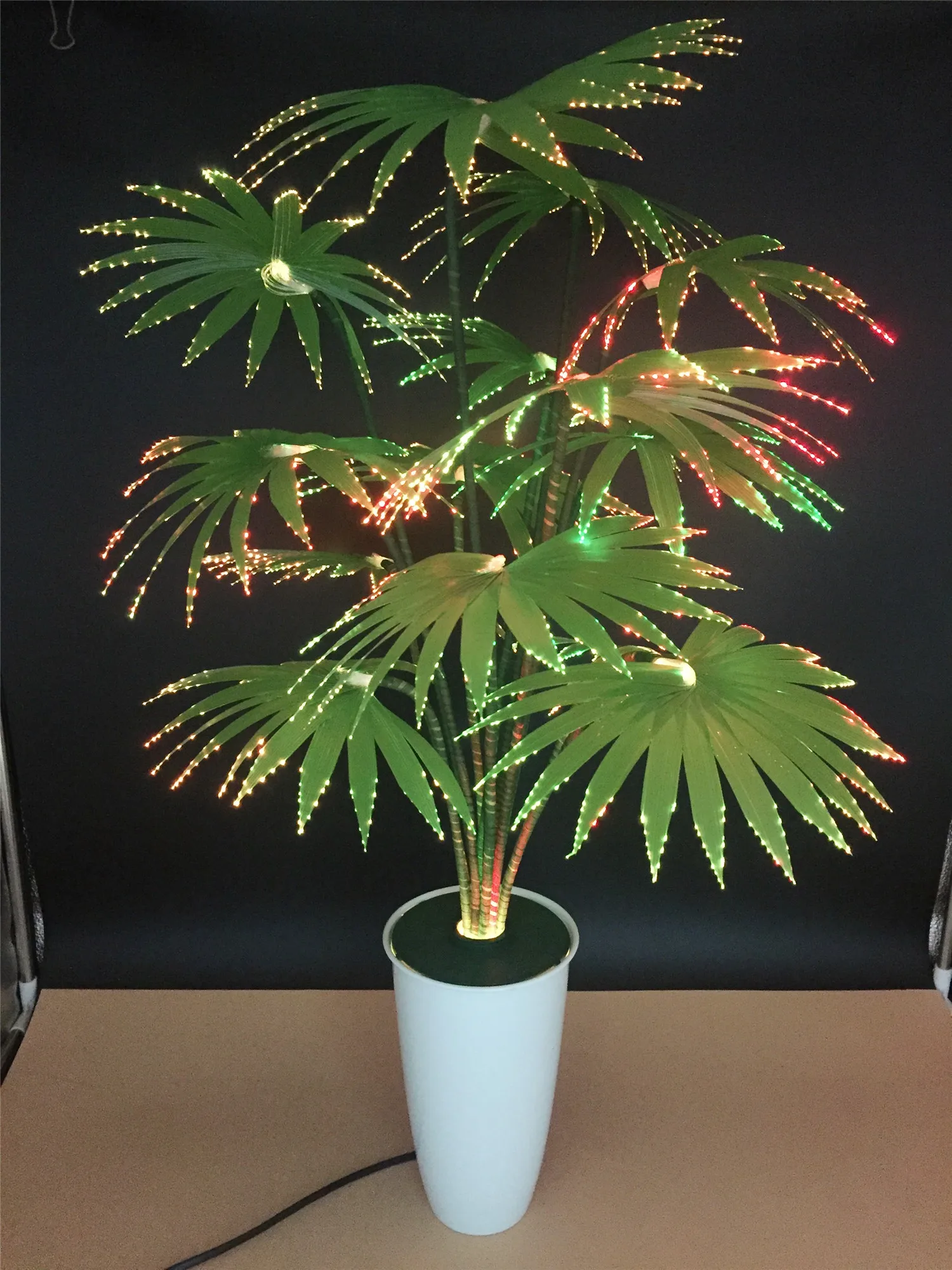 Big size LED  fiber optic green plants   lamp for home decoration  /Colorful  LED fiber optic green plants / Palm tree