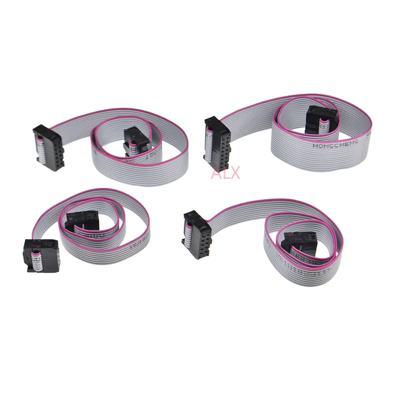 2.54MM pitch FC-6/8/10/14/16/20/40/50 PIN 30CM JTAG ISP DOWNLOAD CABLE Gray Flat Ribbon Data Cable FOR DC3 IDC BOX HEADER