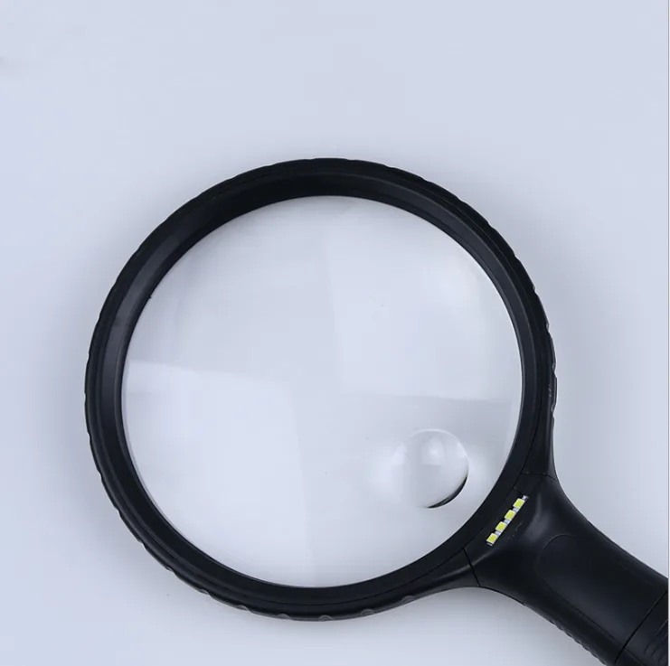 Hand held magnifier with lamp 10x acrylic lens portable magnifier 4986E