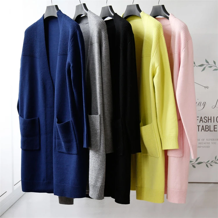 Fashion Modern Sweater Cardigan Knitted Wool Blend Women Casual Cardigans Sweater