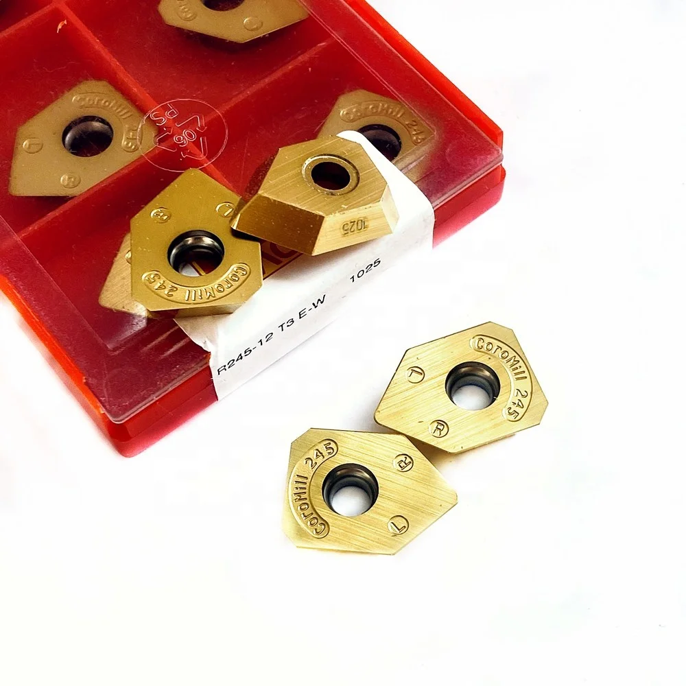 100% Original  R245-12 T3 E-W 1025 Tungsten Carbide 245 Milling Inserts