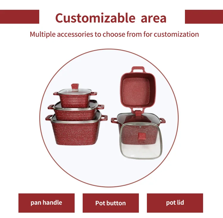 Manufacturers customized Non-Stick Cookware Setcustom Logo Nonstick Pot And Pan Set