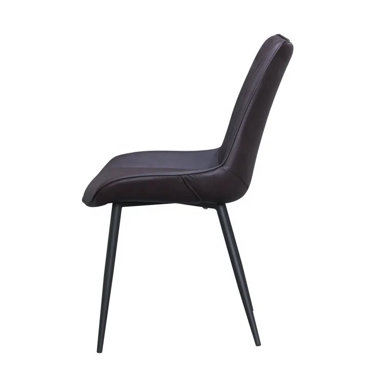 Home Restaurant Living Room Stackable Folding Colorful Soft PU Leather Padded Upholstered Metal Dining Chair