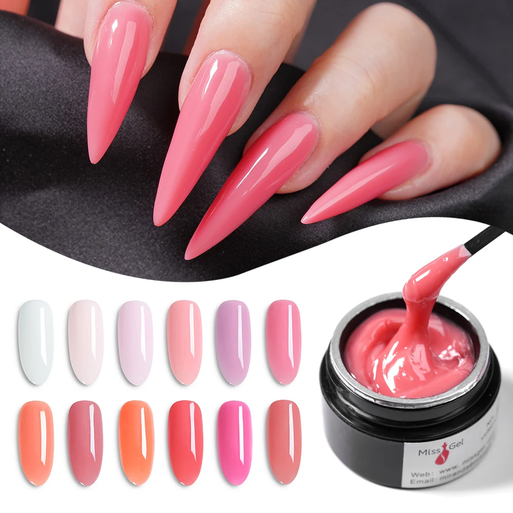 High Viscosity Build Gel Pink Cover Color UV Nail Extension Sculpted Gel De Construction Hard Gel