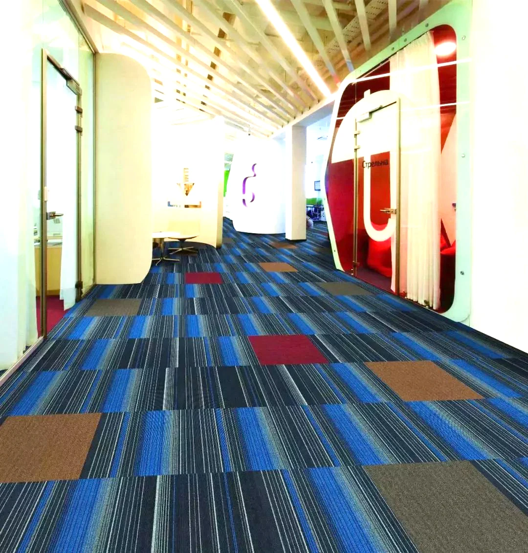 Luxury Commercial Tile Carpet Hotel Nylon Modular Interlocking Floor Carpet Tiles for Office Adult Modern Carpet for Bedroom
