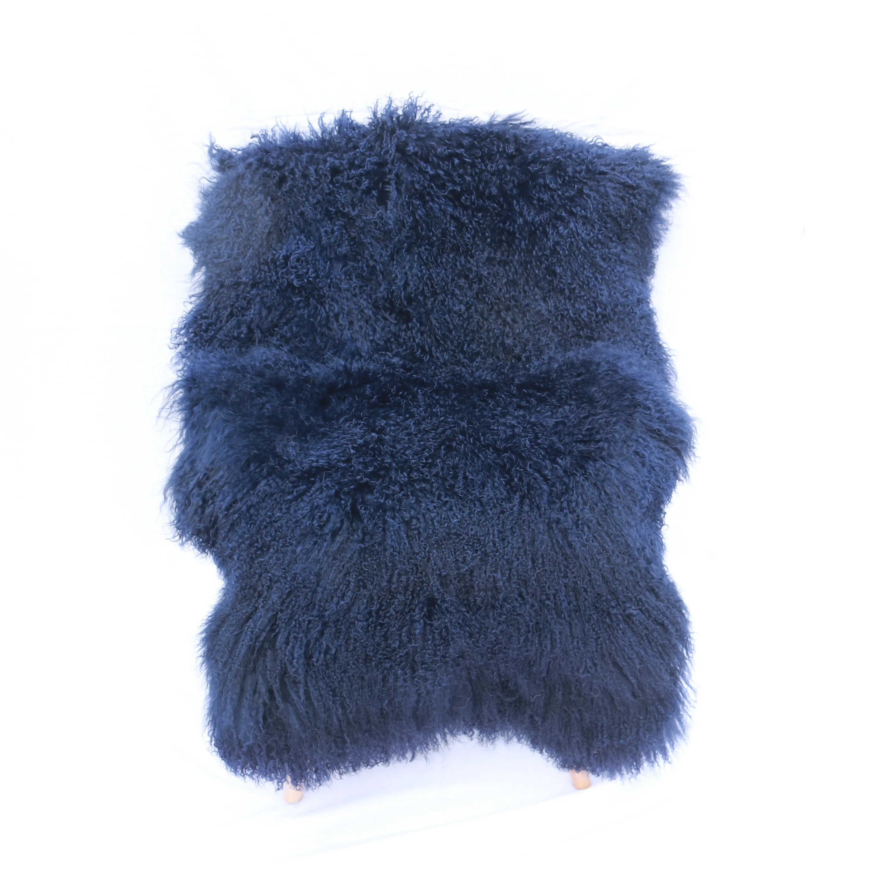 100% Real Mongolian Sheepskin Hide Pelt Throw Rug Plate Tibetan Lamb Wool Carpet Curly