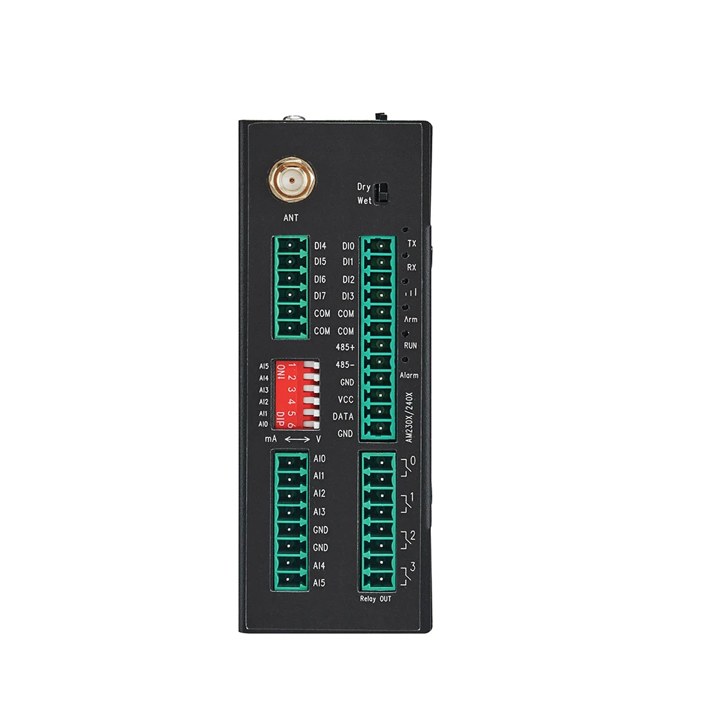 RS485 DI AI DO T & H Modbus MQTT сотовый M2M RTU шлюз для общественного освещения удаленного мониторинга