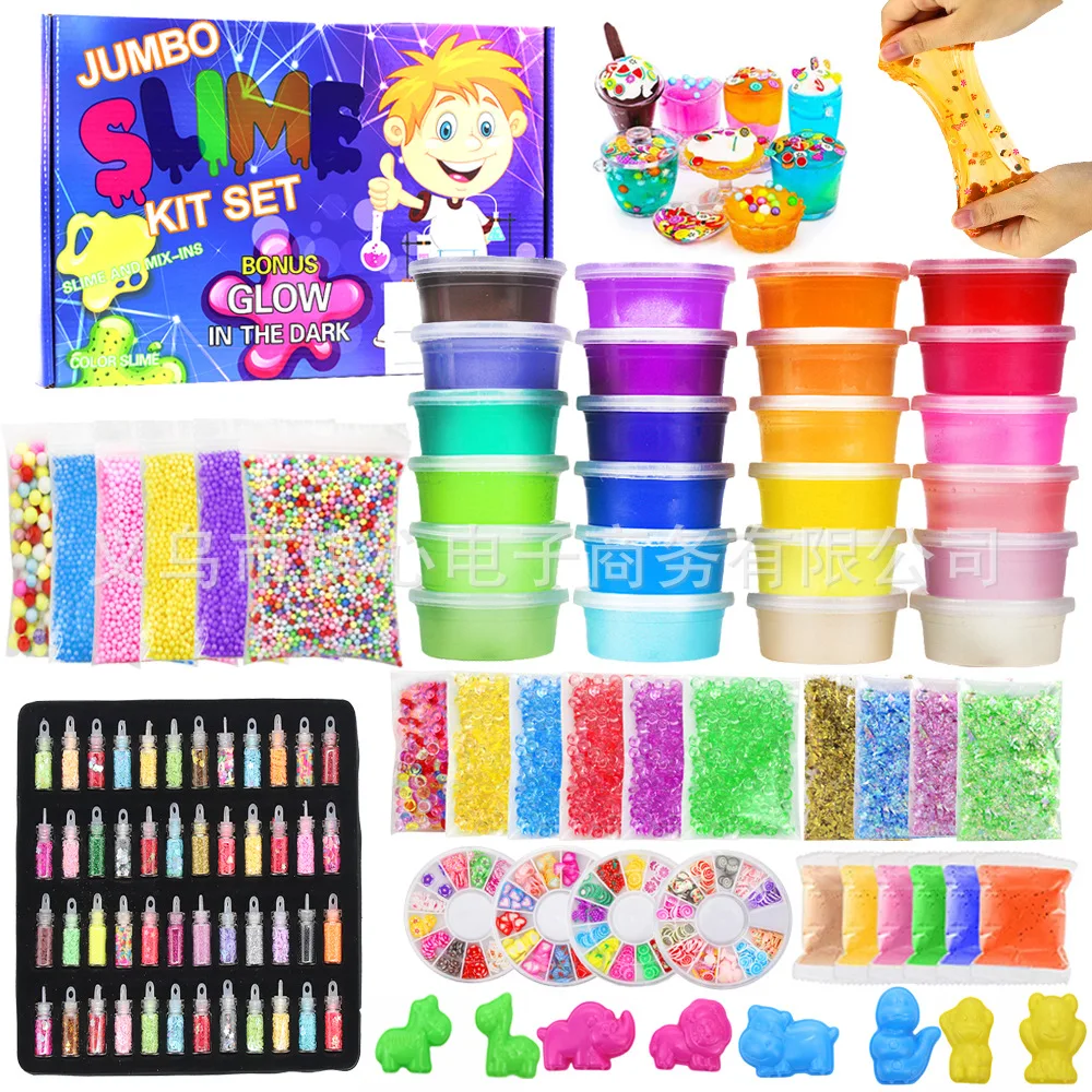 For Kids Toy For Children Birthday Gift Diy Colorful Soft Fluffy  Clay Crystal Mud Slime Kit