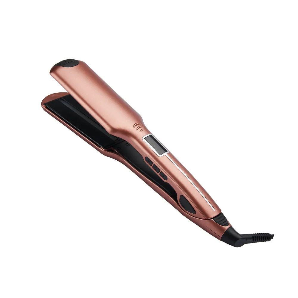 amazon hot sale Private Label  2 in 1 straightening iron 2 inch wide professional flat irons infrared hair straightener