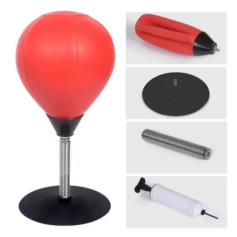 Air Inflatable Boxing Punching Bag Desktop Boxing Speed Ball Stress Buster Desktop Punching Ball