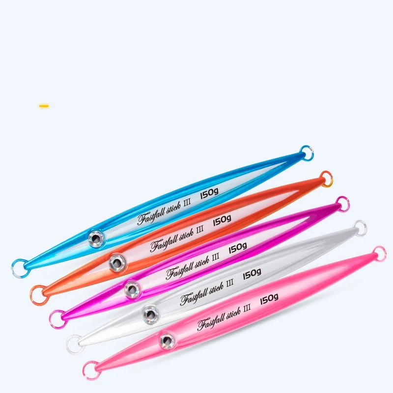 New Design Jigging Fishing Lures 150g 200g 250g 300g 400g Fast Fall Stick Metal Jig Lure