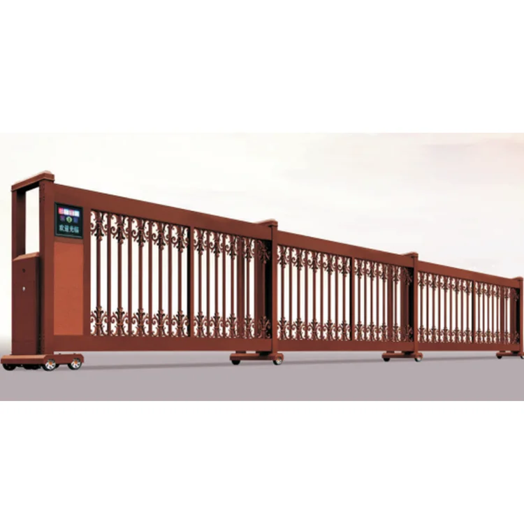Decorative Luxury Garden Motor Operated Sliding Gate Commercial Metal Entry Corner Folding Fene Gate Designs