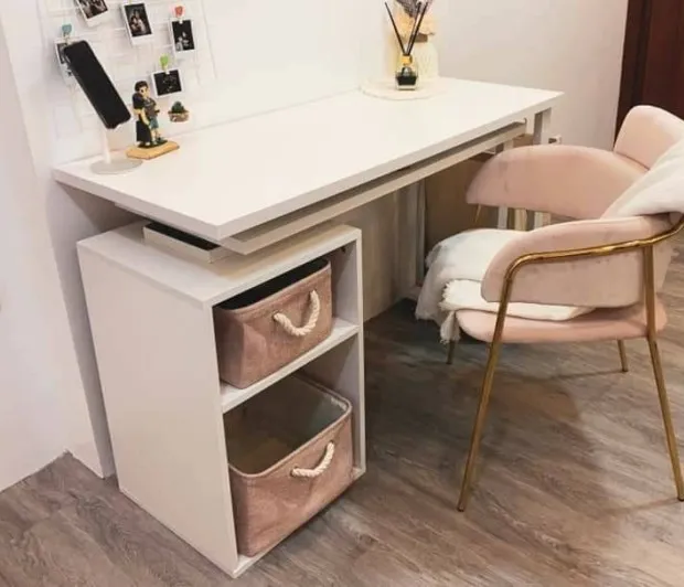 Wood tables adjustable foldable white simple computer table home/laptop desk