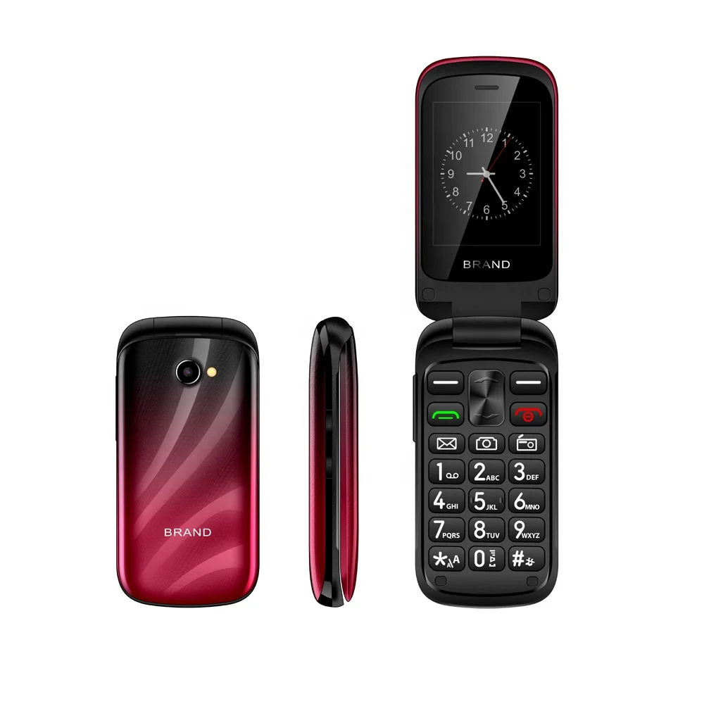 
 2,4 GSM флип телефона OEM старших Мобильные Телефоны для пожилых людей  