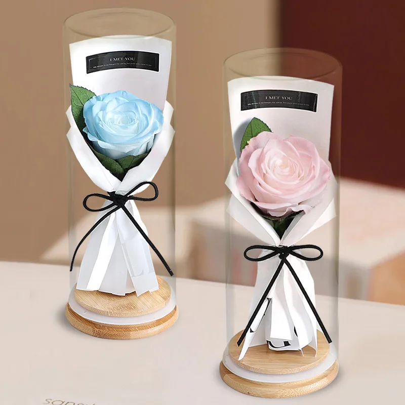 2024 Mothers Day Gifts for Mom Romantic  Eternal Flower Forever Preserved Rose Flower in Glass Dome Valentines Day Gifts