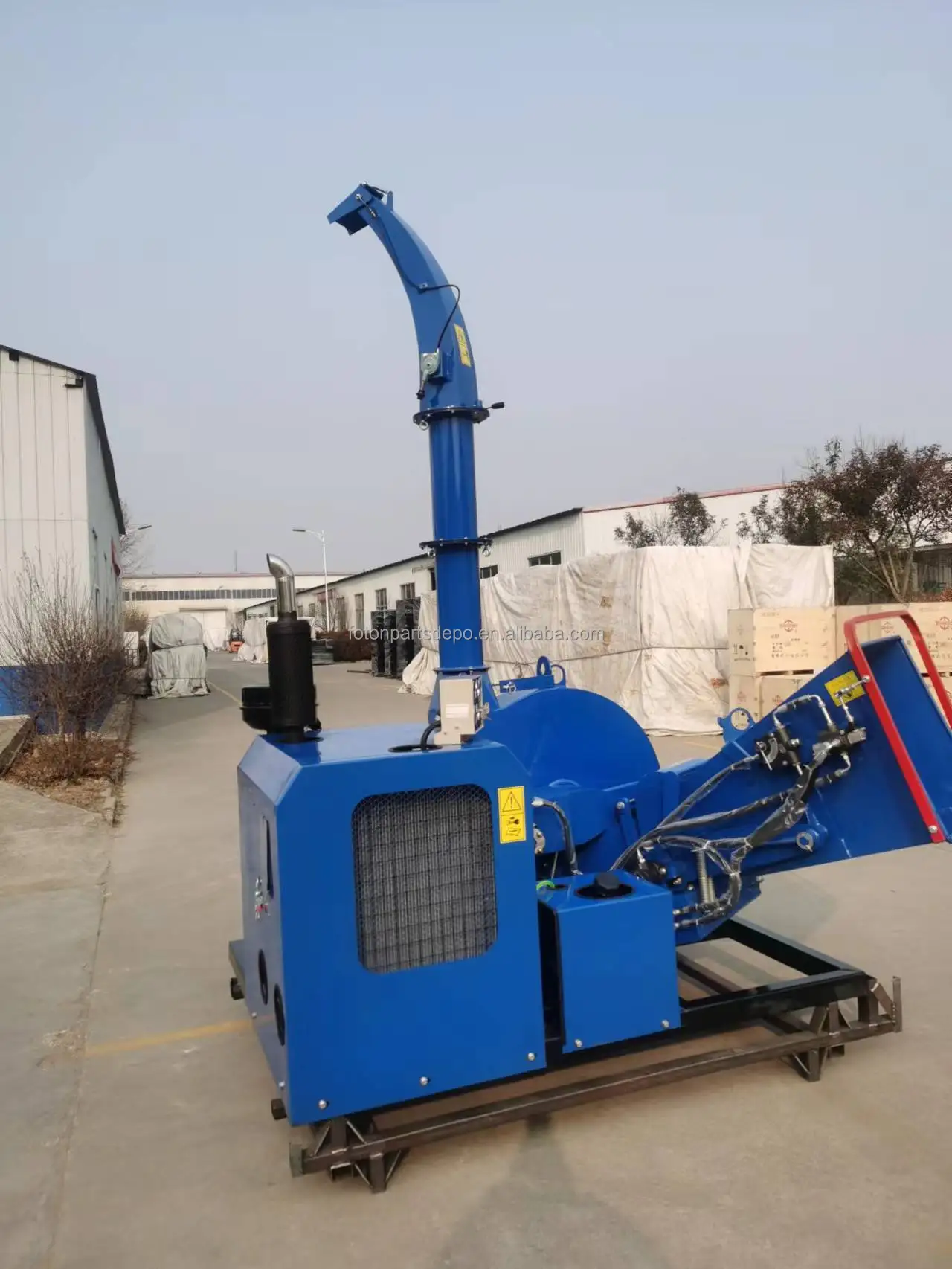80HP промышленная машина для измельчения древесины дизельный двигатель 9 дюймов