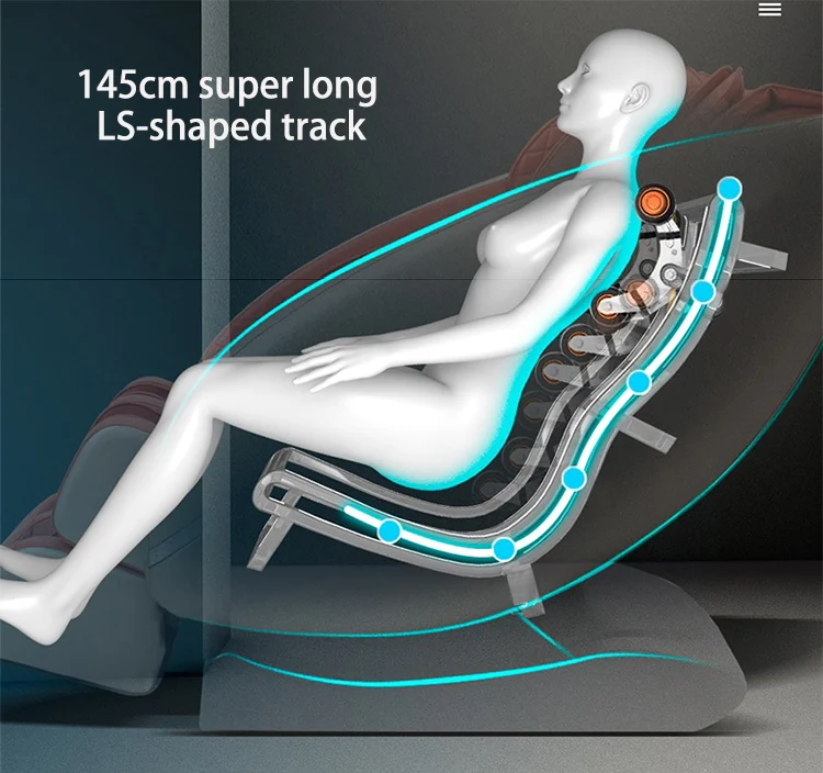 
Luxury Jade Roller Electric SL Track Space Capsule Chair Massage Full Body 3D Zero Gravity Infrared Heated Jade Massage Chair 