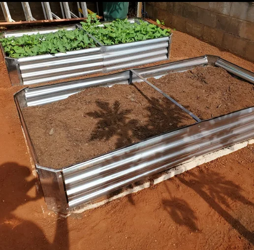 Customized 2 pcs 6x3x1ft Galvanized Metal Raised Garden Bed for Vegetables