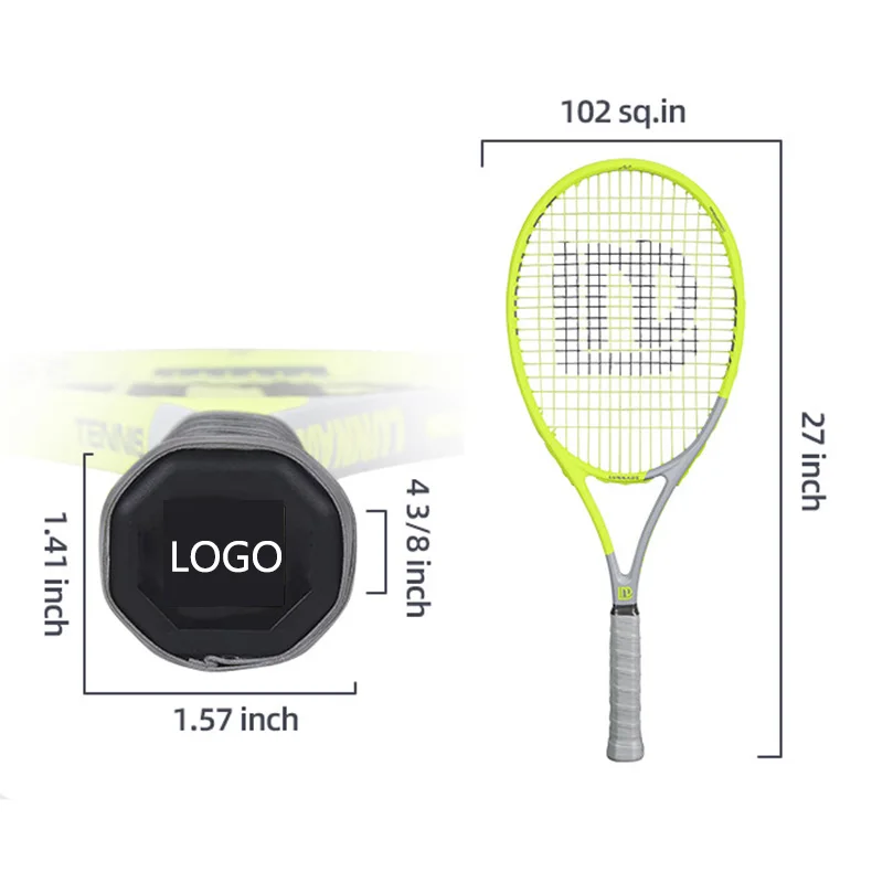 Wholesale Price Profesional Tennis Racket 27 Inch Tennis Racket With Bag Professional Carbon Gemini Tennis Racquet For Couple